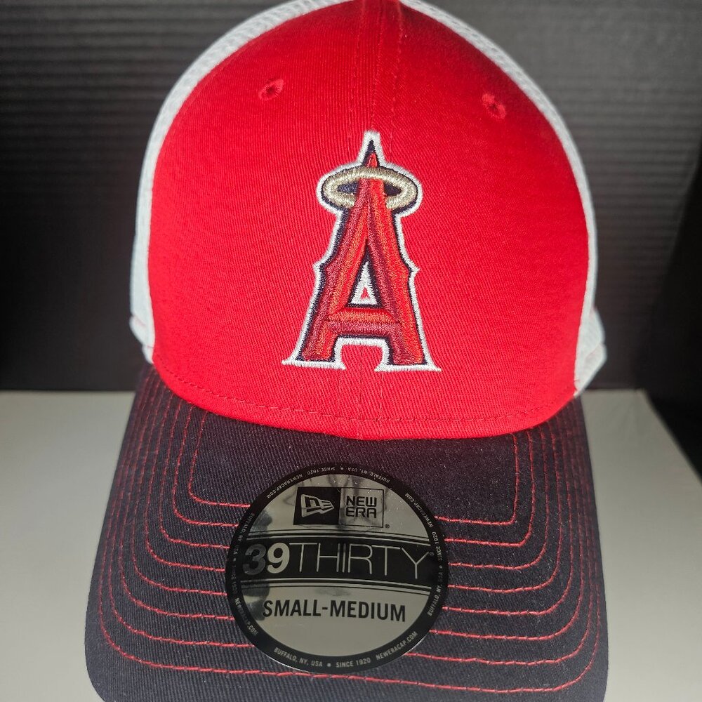 New Era 39 Red, White, Navy Silver Los Angeles Angels of Anaheim Collection Cap